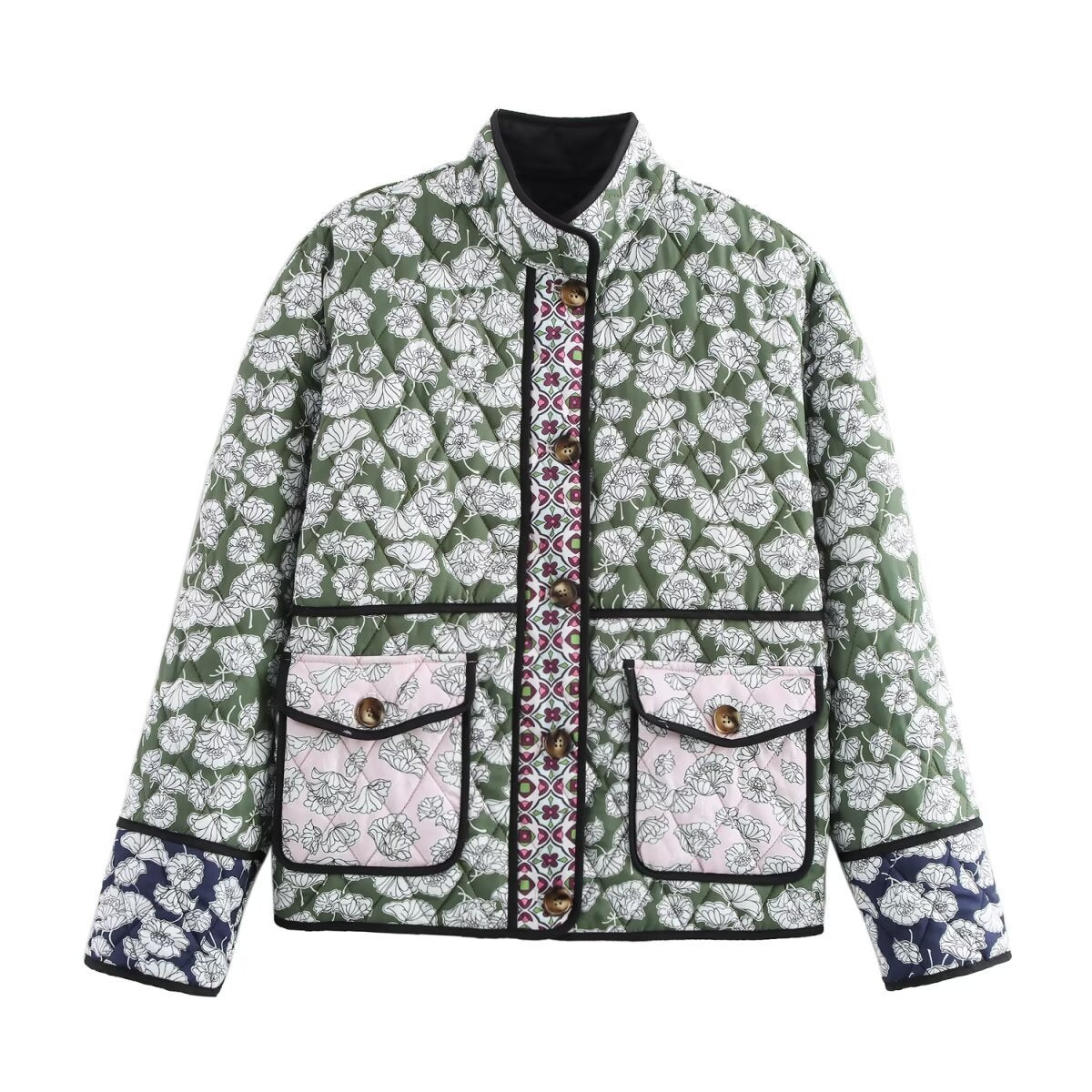Madie Veste Matelassée Fleurie
