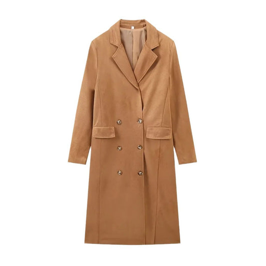 Luna Trench-coat en suède - Kaki